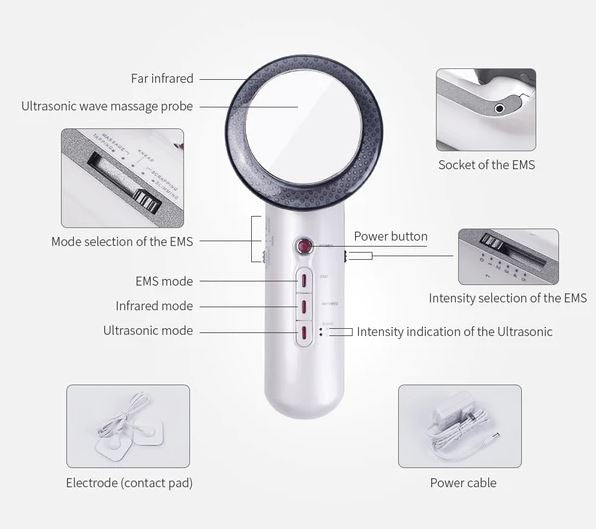 3-in-1 Ultrasonic Cavitation Infrared Slimming